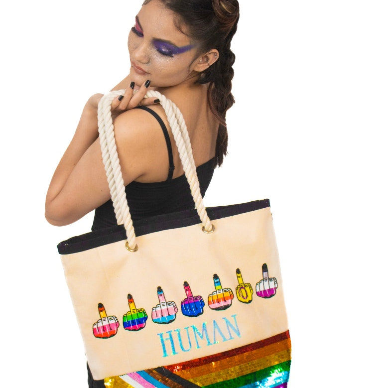Pride Limited Edition 'We Are Human' Cotton Canvas Bag