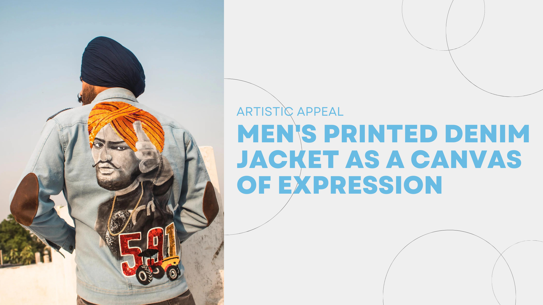 ARTISTIC APPEAL: MEN'S PRINTED DENIM JACKET AS A CANVAS OF EXPRESSION