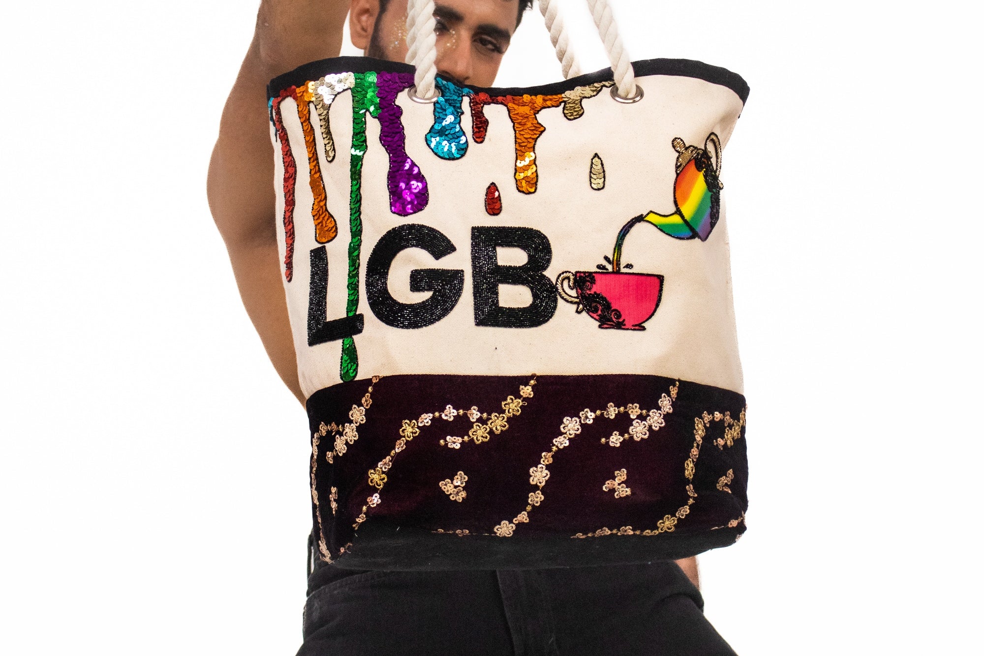 Pride Limited Edition 'Spill the Tea' Cotton Canvas Bag